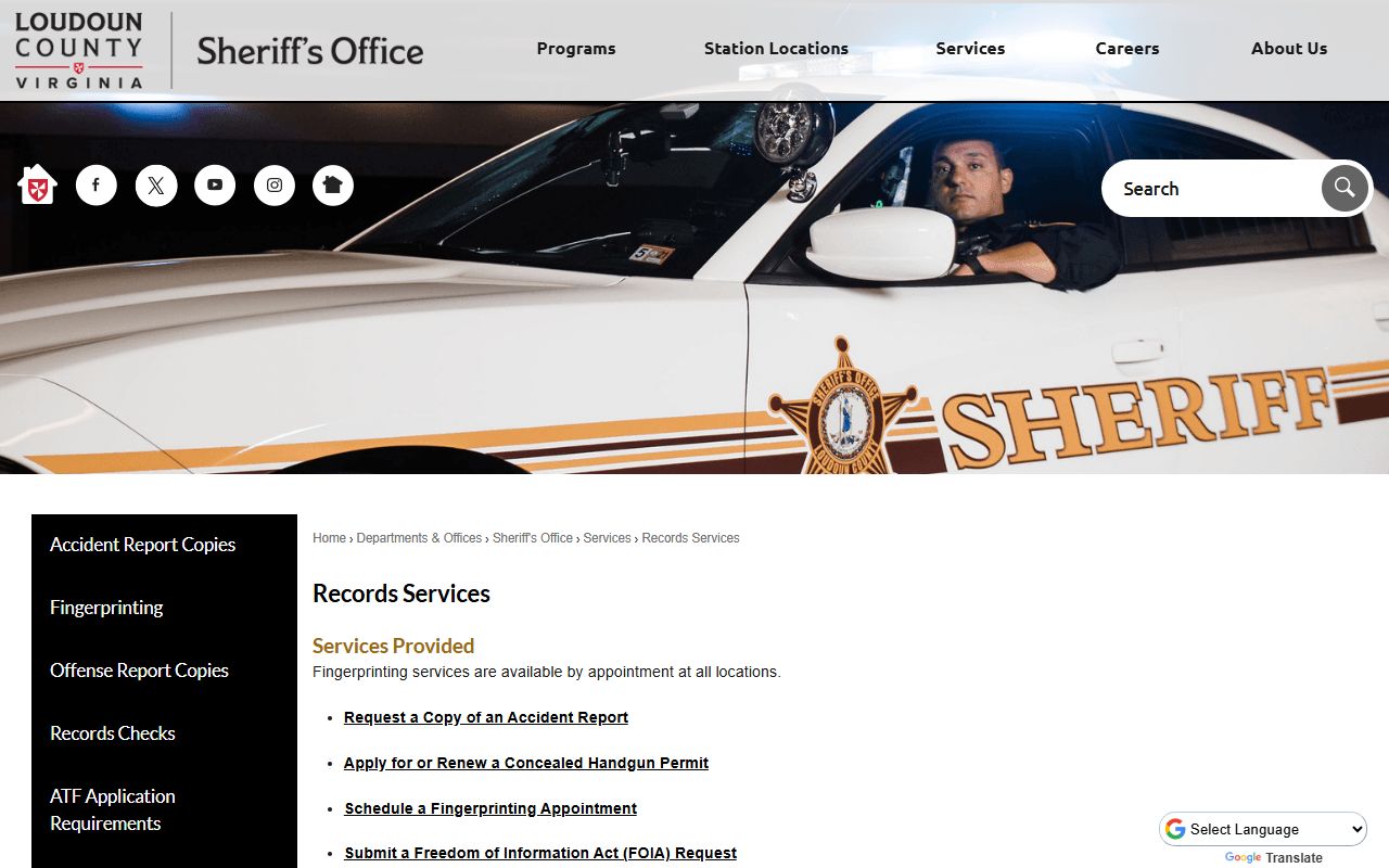 Loudoun County jail mugshots sheriff records services booking photo access